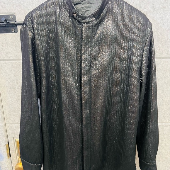 AMIRI Black Sequin Collar Jacket - Picture 2 of 8